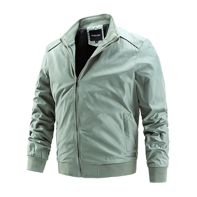 Men's Jacket Spring and Autumn New Large Men's Casual Top Solid Color Men's Jacket - Image 4