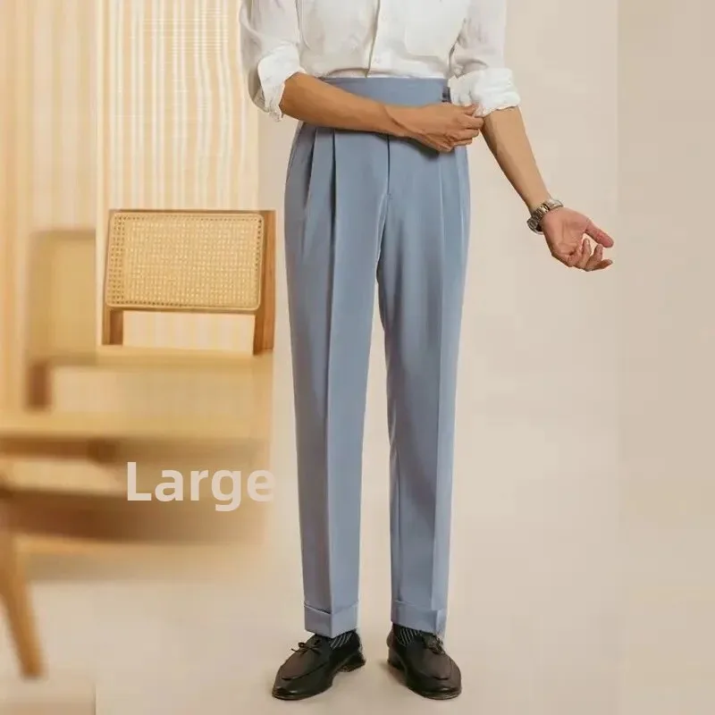 High Quality Men's Nine-Piece Suit Pants Draping Slim Fit Casual Westwear Quality Spring Summer Autumn Fashionable Trouser - Image 6