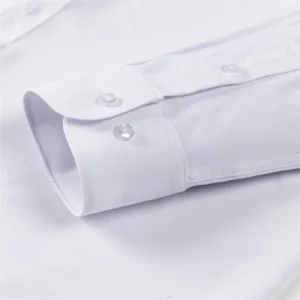 Men s Classic Button-Down Shirt with Long Sleeves Solid Color Casual Business Top for Spring Streetwear and Beach Vacation