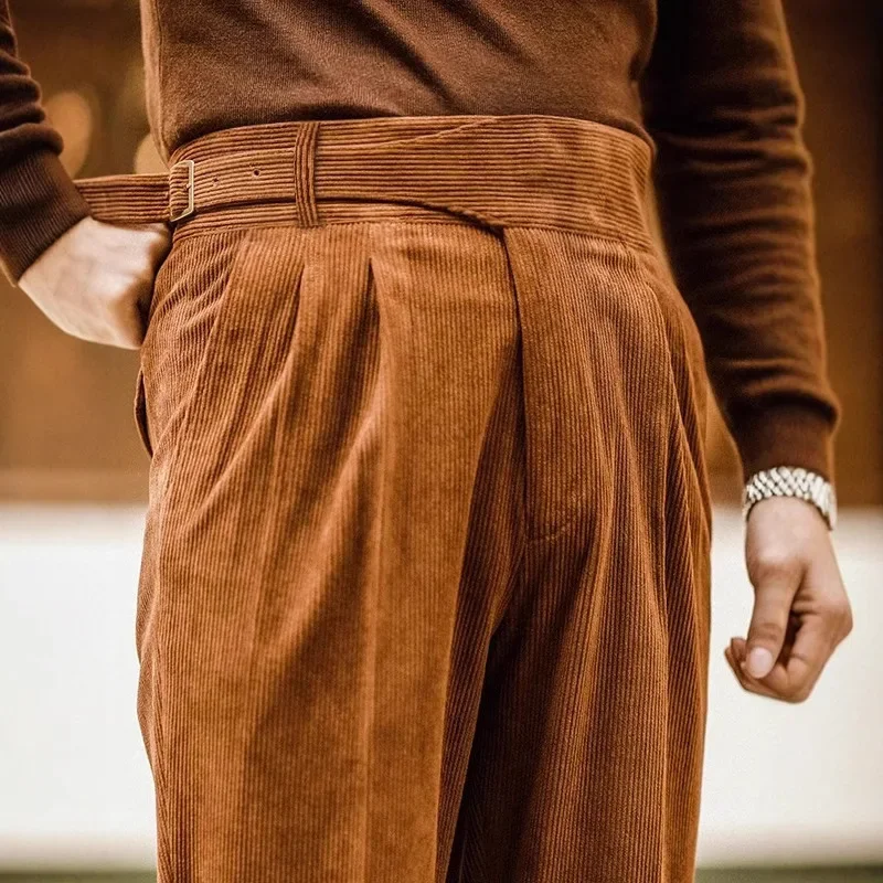 Loose Casual Men's Suit Pants Business Feel Straight Leg Spring Autumn New Style Comfortable Breathable Fashionable Trousers