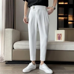Male Trousers XXXl New in British Style Big Size Spandex Cheap Original Clothing Baggy Plus Sale Cotton Men