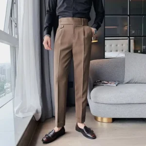 Casual Men's Business Trousers Autumn Winter Fashion Slim Fit Spring Summer Suit Pants British Style Long Pants AE Stock